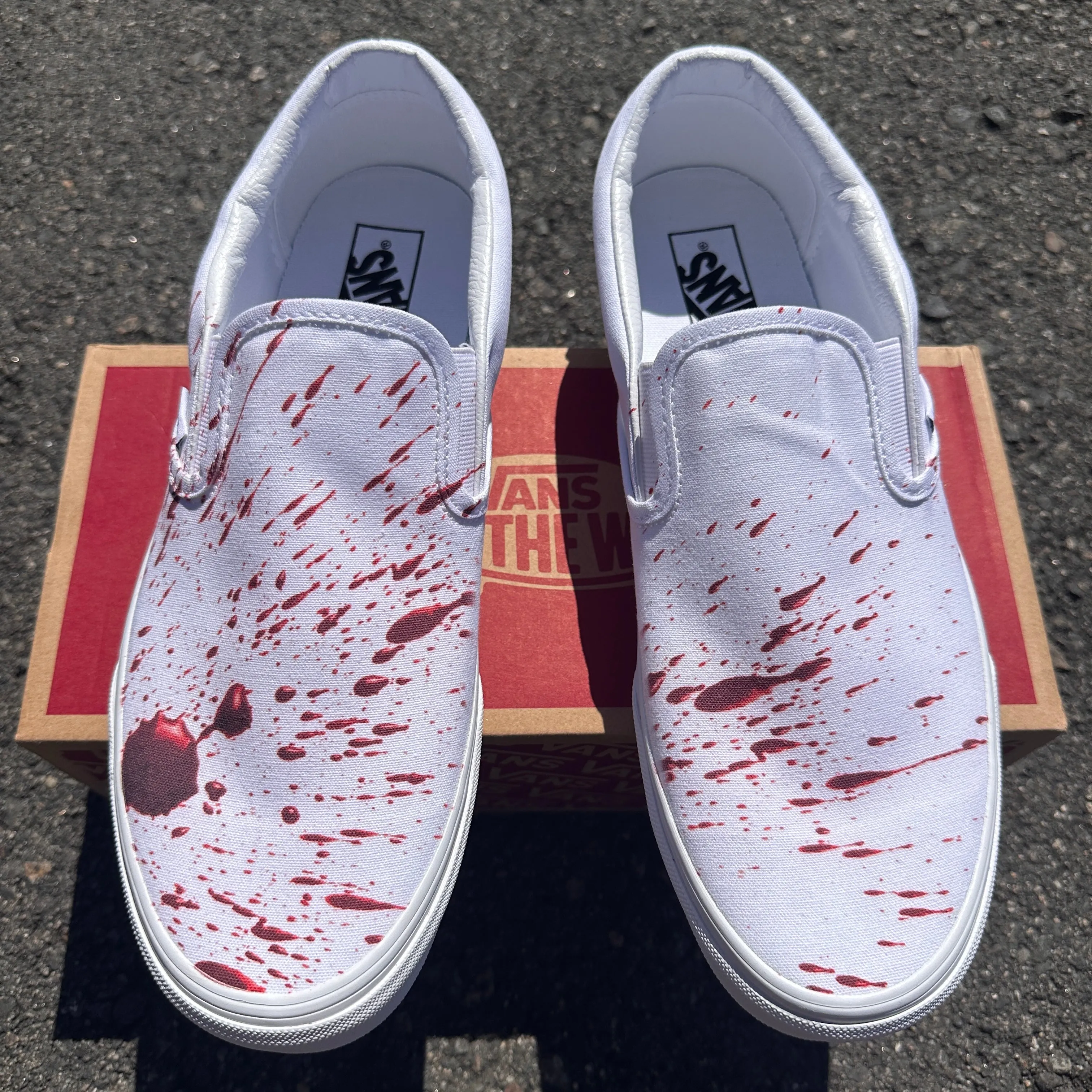 Bloody Custom Slip On Vans Shoes