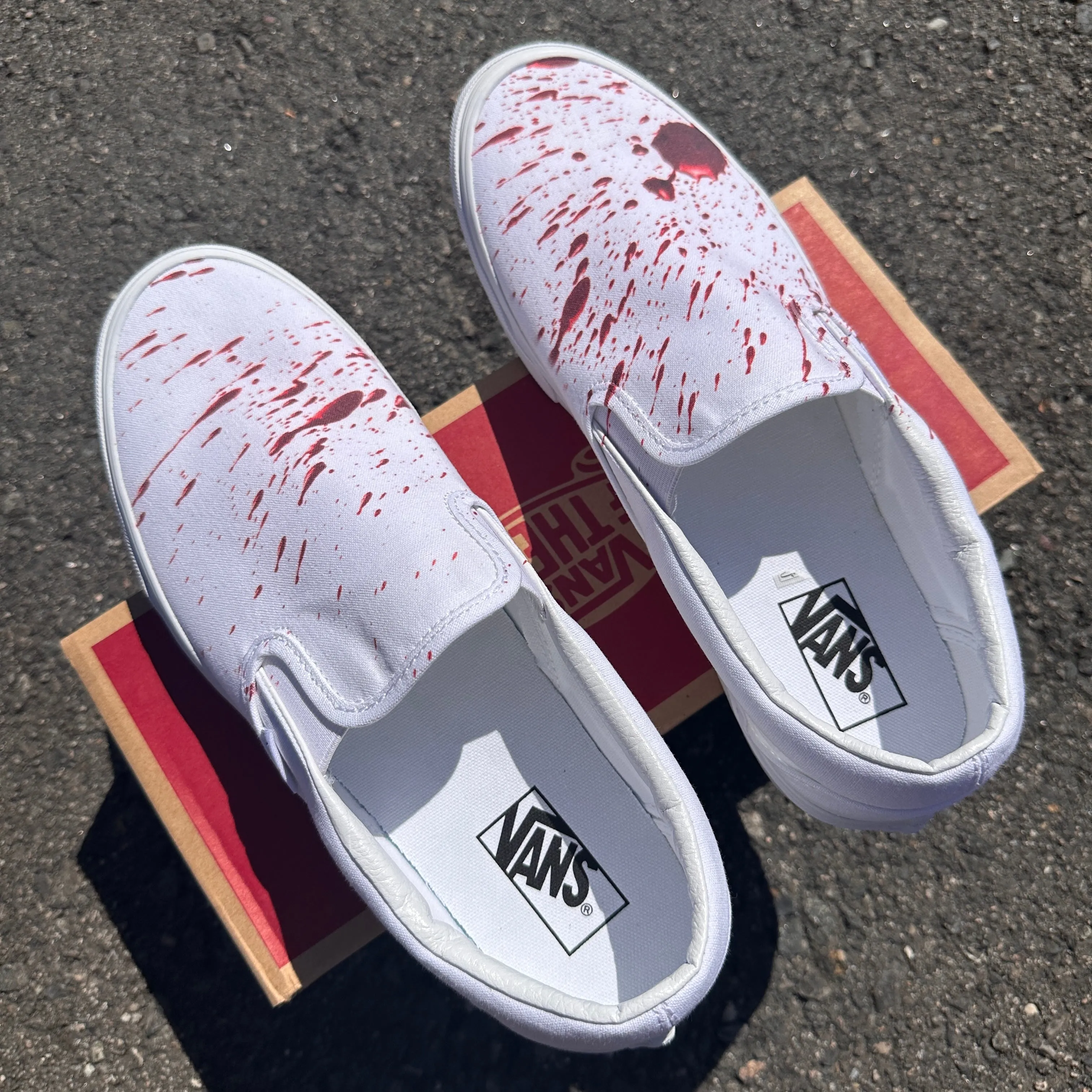 Bloody Custom Slip On Vans Shoes