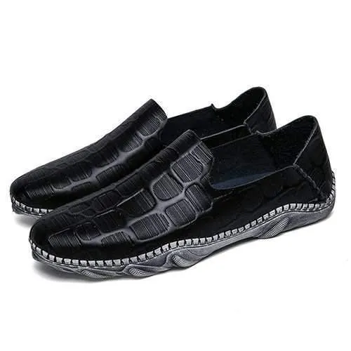 Comfy Wear Resistance Outsole Flat Loafers Driving Shoes