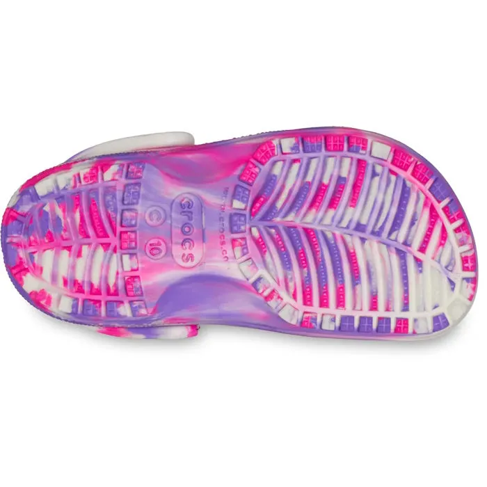 Crocs Kids Toddlers - Glow Marbled Classic Clog K Pink Crush Multi