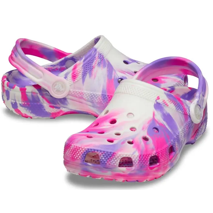 Crocs Kids Toddlers - Glow Marbled Classic Clog K Pink Crush Multi