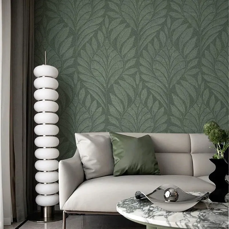 Custom Wallpaper Mural Abstract Leaf Patterned 5 Options (㎡)