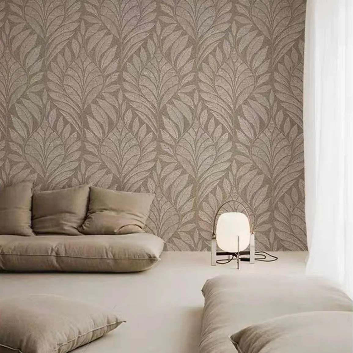 Custom Wallpaper Mural Abstract Leaf Patterned 5 Options (㎡)