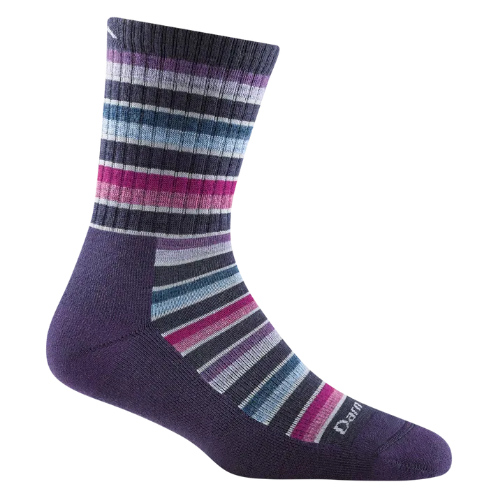 Darn Tough - Women's Decade Stripe Micro Crew Midweight Hiking Sock - Blackberry