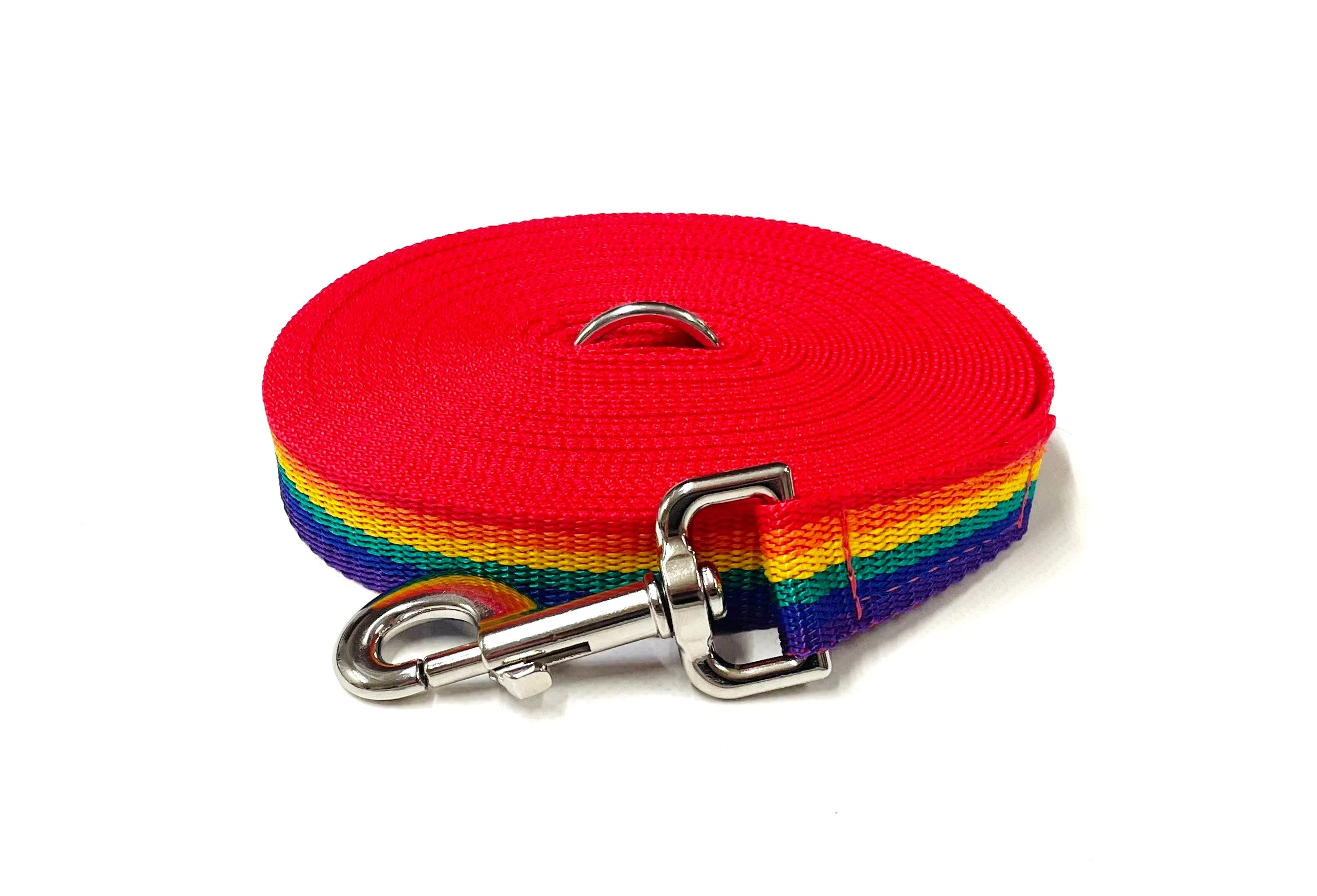 Dog Training Lead 25mm Heavy Webbing 5ft - 30ft Long Line Tracking Recall In 20 Colours