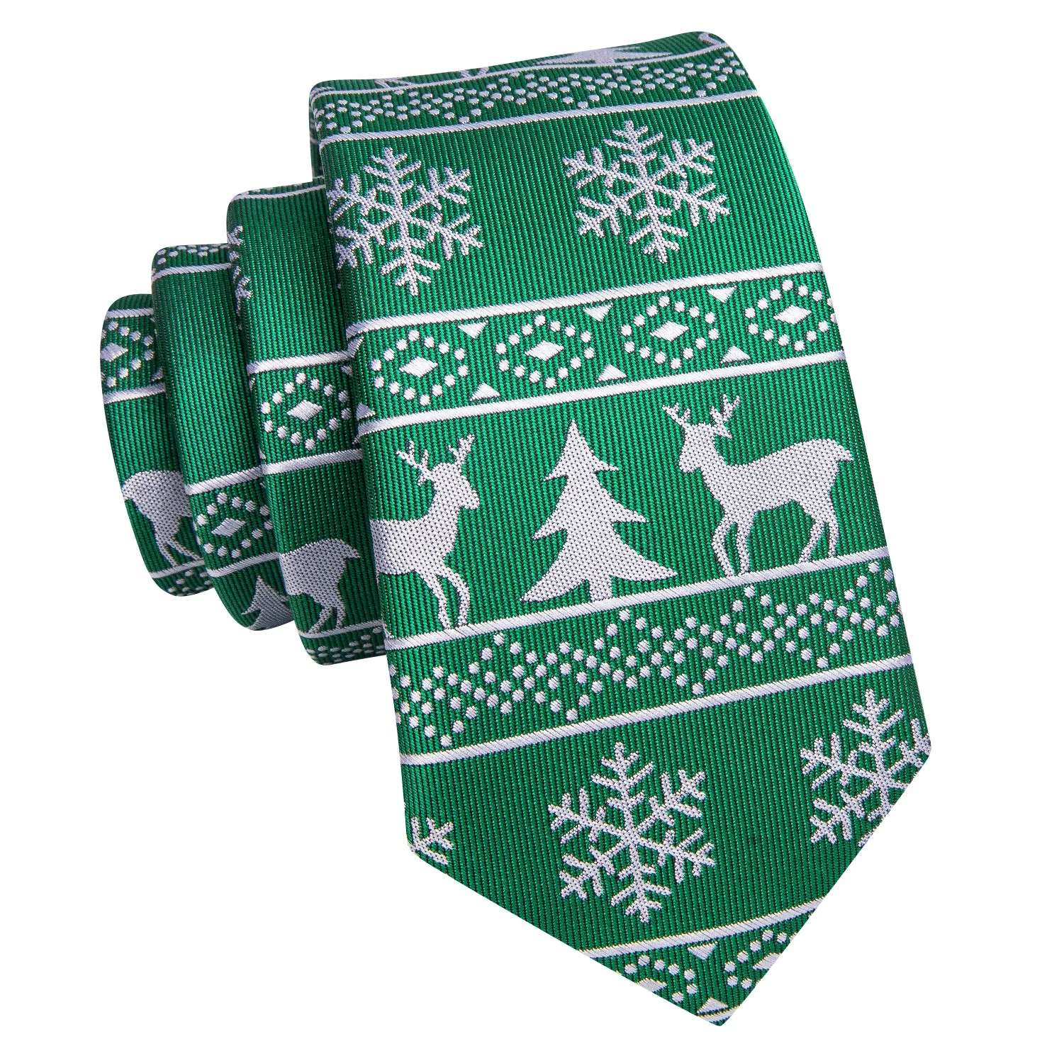 Green Christmas Novelty Children's Tie Pocket Square