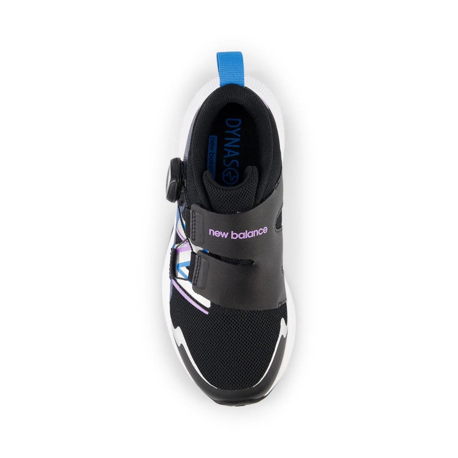 Little Kid's New Balance DynaSoft Reveal v4 BOA Color: Black with Purple Fade