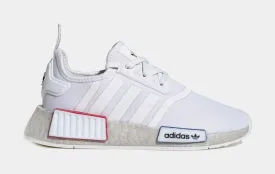 NMD R1 Refined Grade School Running Shoes (White)