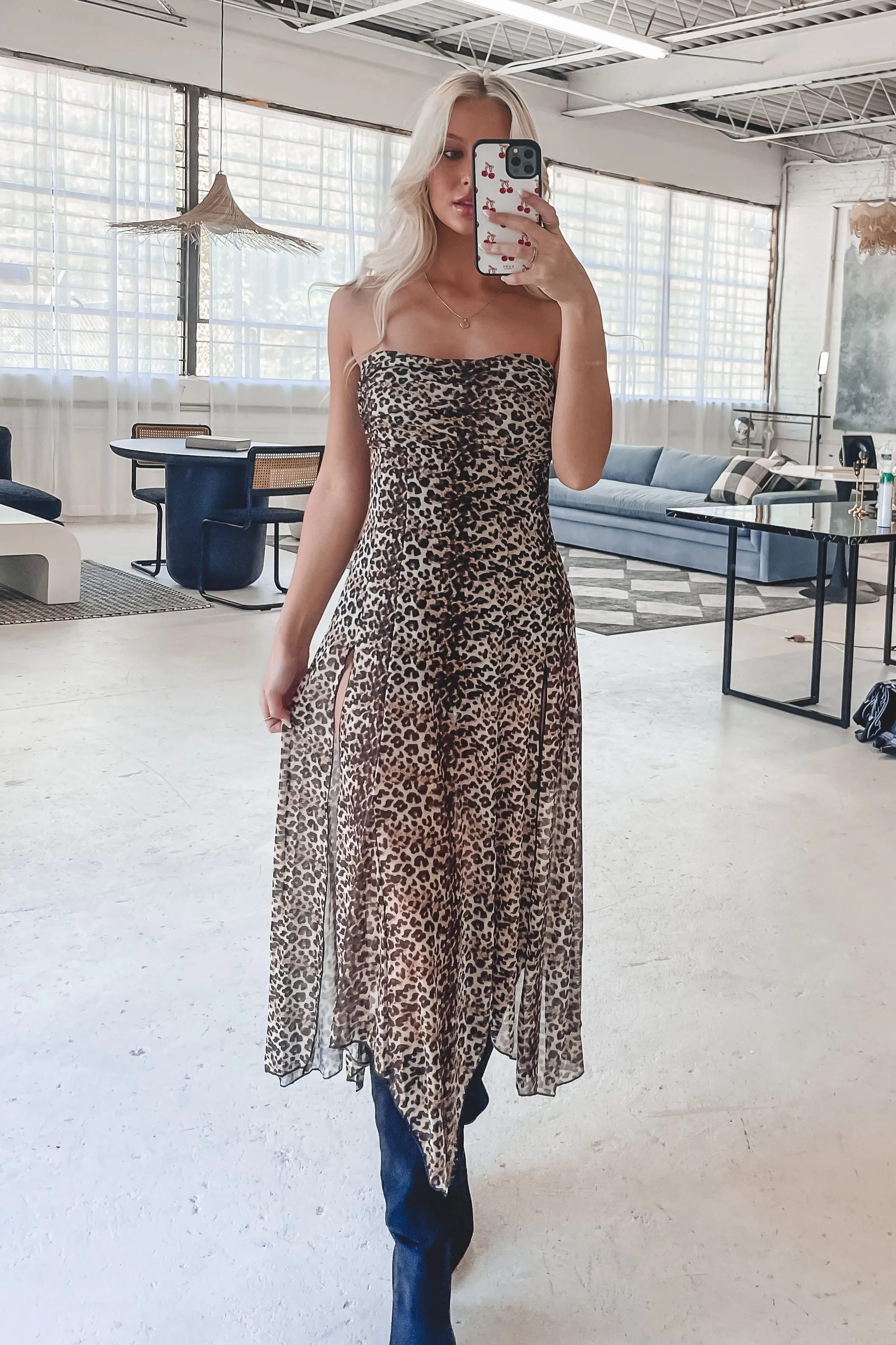 Oh Go Bestie Leopard Mesh Maxi