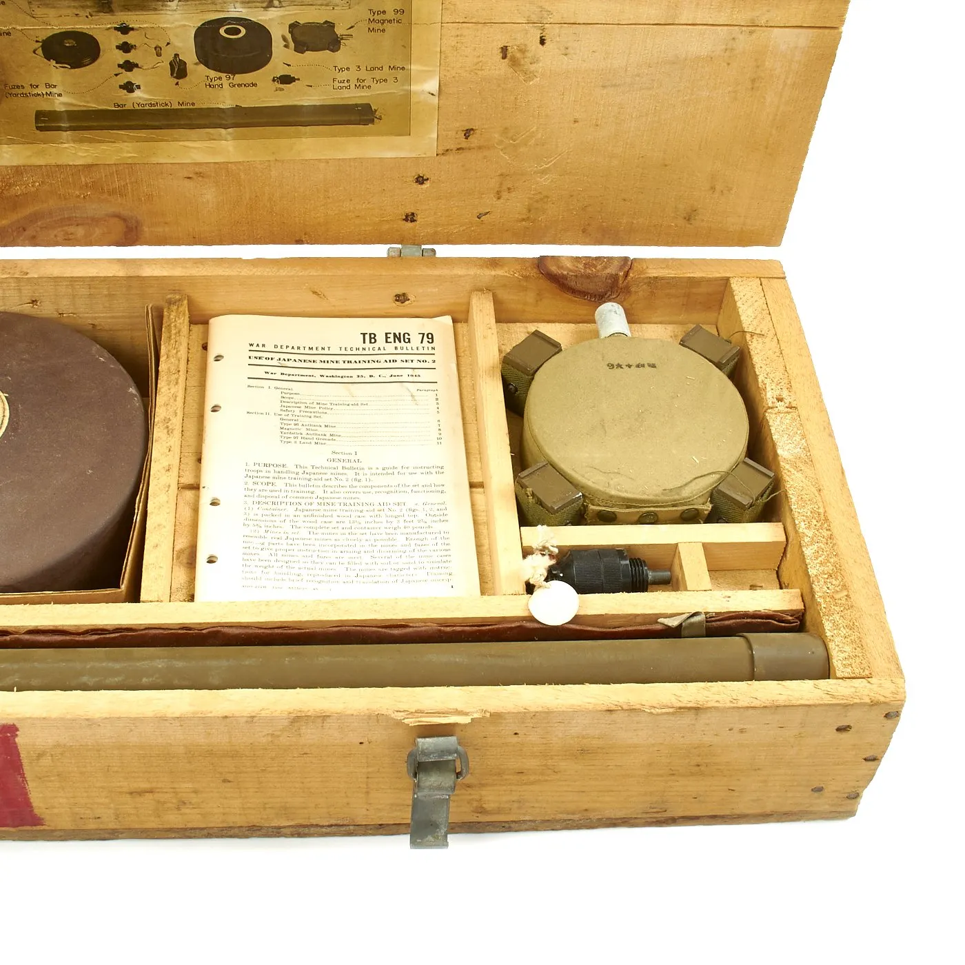 Original U.S. WWII Japanese Mine Training Aid Set No. 2 - Complete