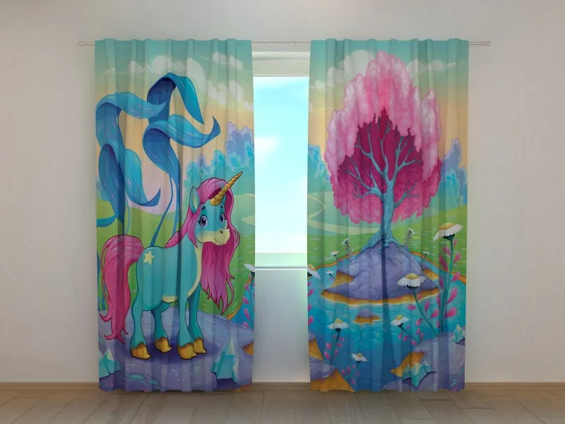 Photo Curtain Happy Unicorn