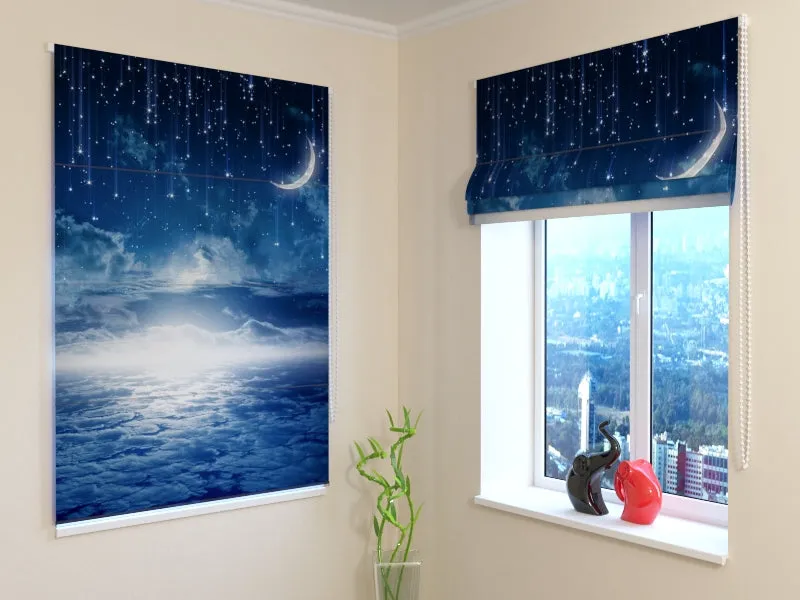 Roman Blind Starry Night