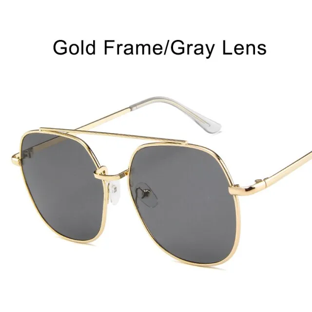 Trendy Square Wire Frame Sunglasses