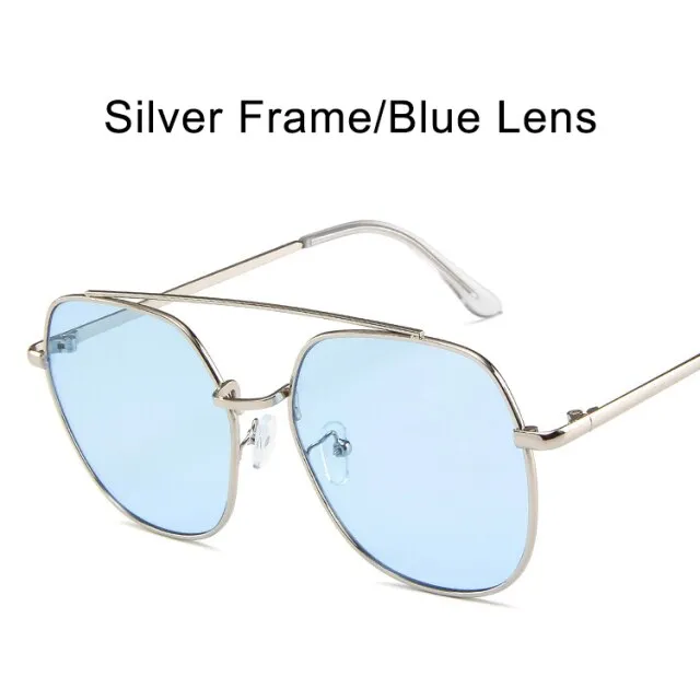 Trendy Square Wire Frame Sunglasses