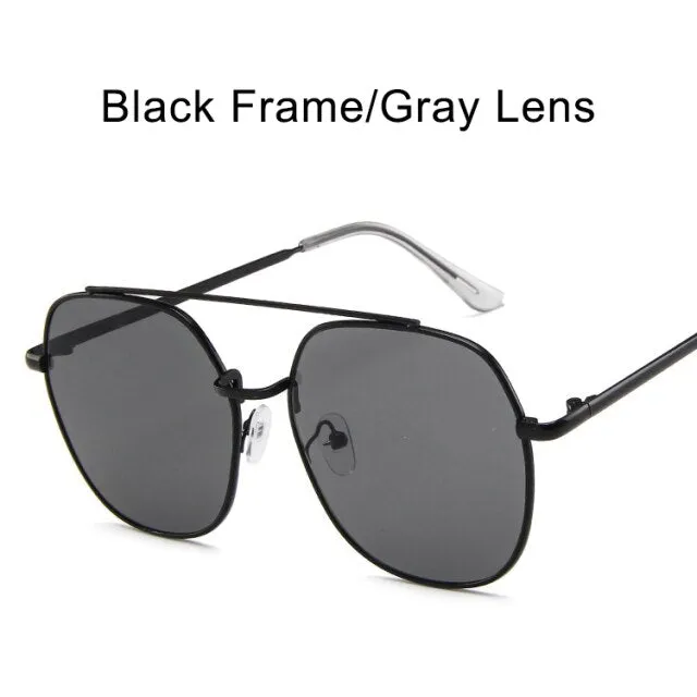 Trendy Square Wire Frame Sunglasses