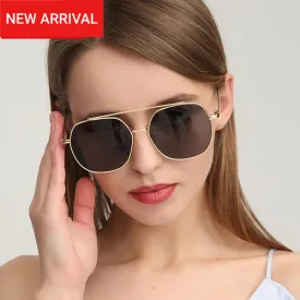 Trendy Square Wire Frame Sunglasses