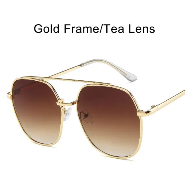 Trendy Square Wire Frame Sunglasses