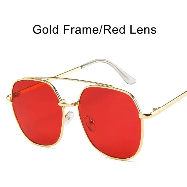 Trendy Square Wire Frame Sunglasses