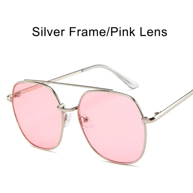 Trendy Square Wire Frame Sunglasses