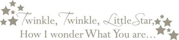 Twinkle, Twinkle - Wall Decal Quotes