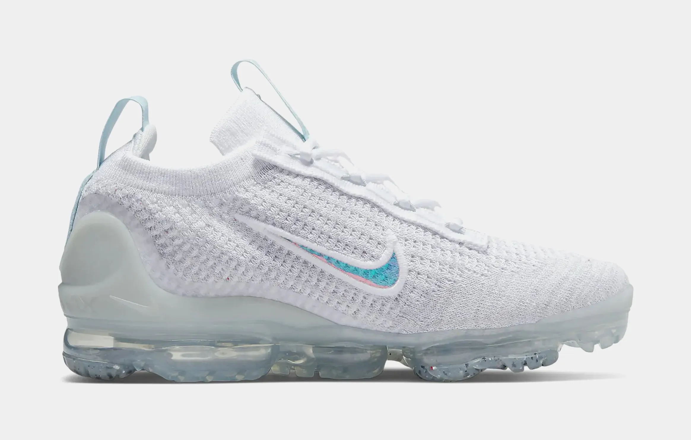 Vapormax 2021 Flyknit Grade School Running Shoe (White)