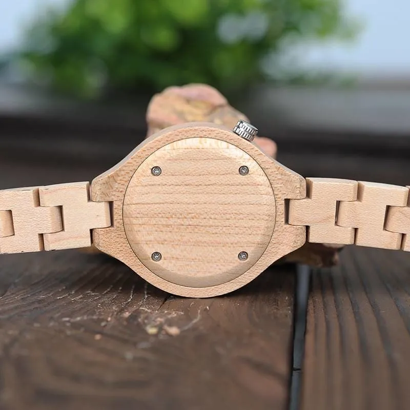 Women's Minimalist Wooden Watch