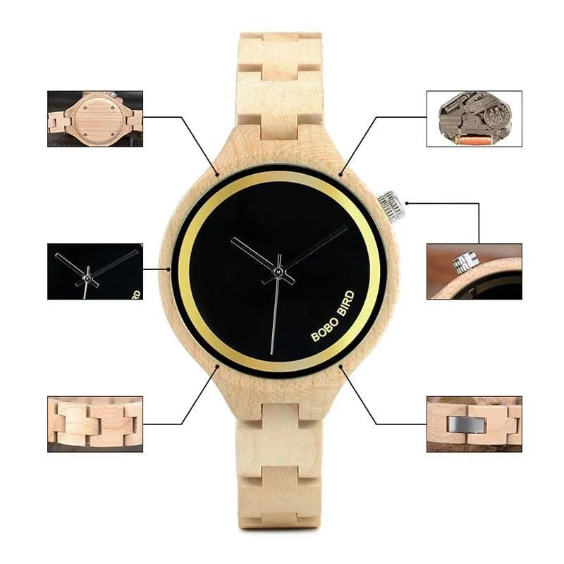 Women's Minimalist Wooden Watch