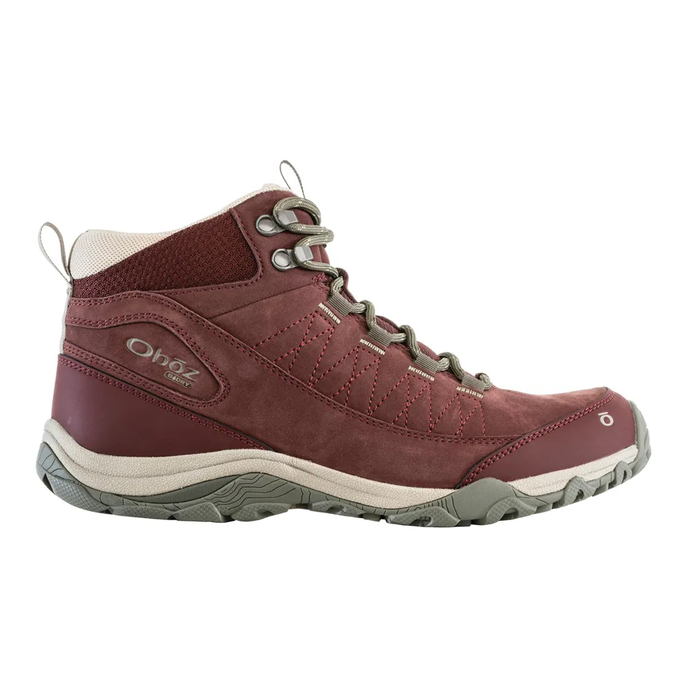 Women's Oboz Ousel Mid Waterproof Color: Port